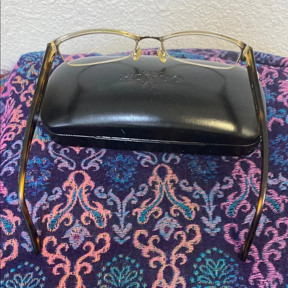 Dior Black and Gold Semi-Rimless Glasses